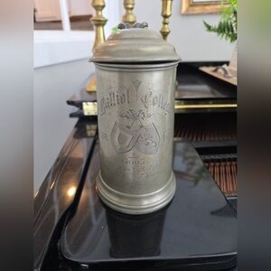 Balliol College Oxford pewter trophy tankard Scratch 4 Rowing Stein 1885 4 Names